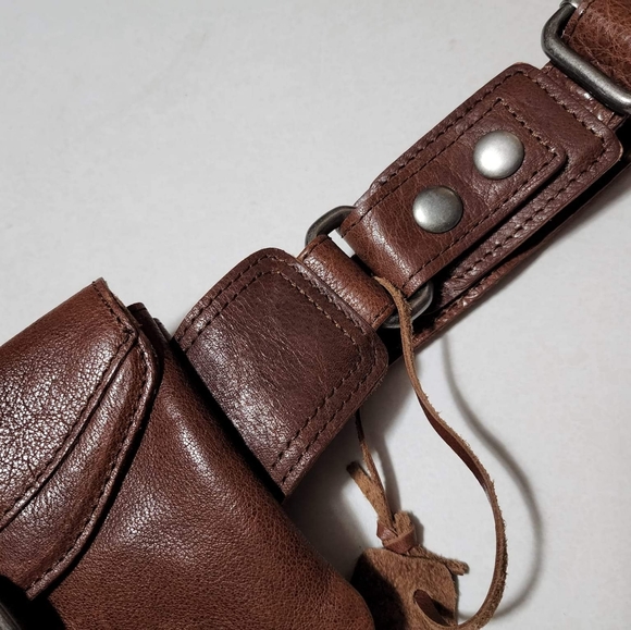 Spikes and Sparrow Brown Leather Belt Bag - Picture 5 of 7